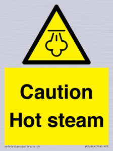 Caution Hot steam